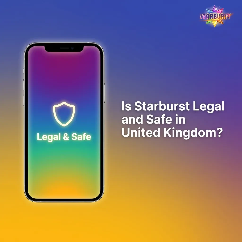 Starburst slot game showing UK Gambling Commission compliance, SSL security, and NetEnt RNG fairness certification.