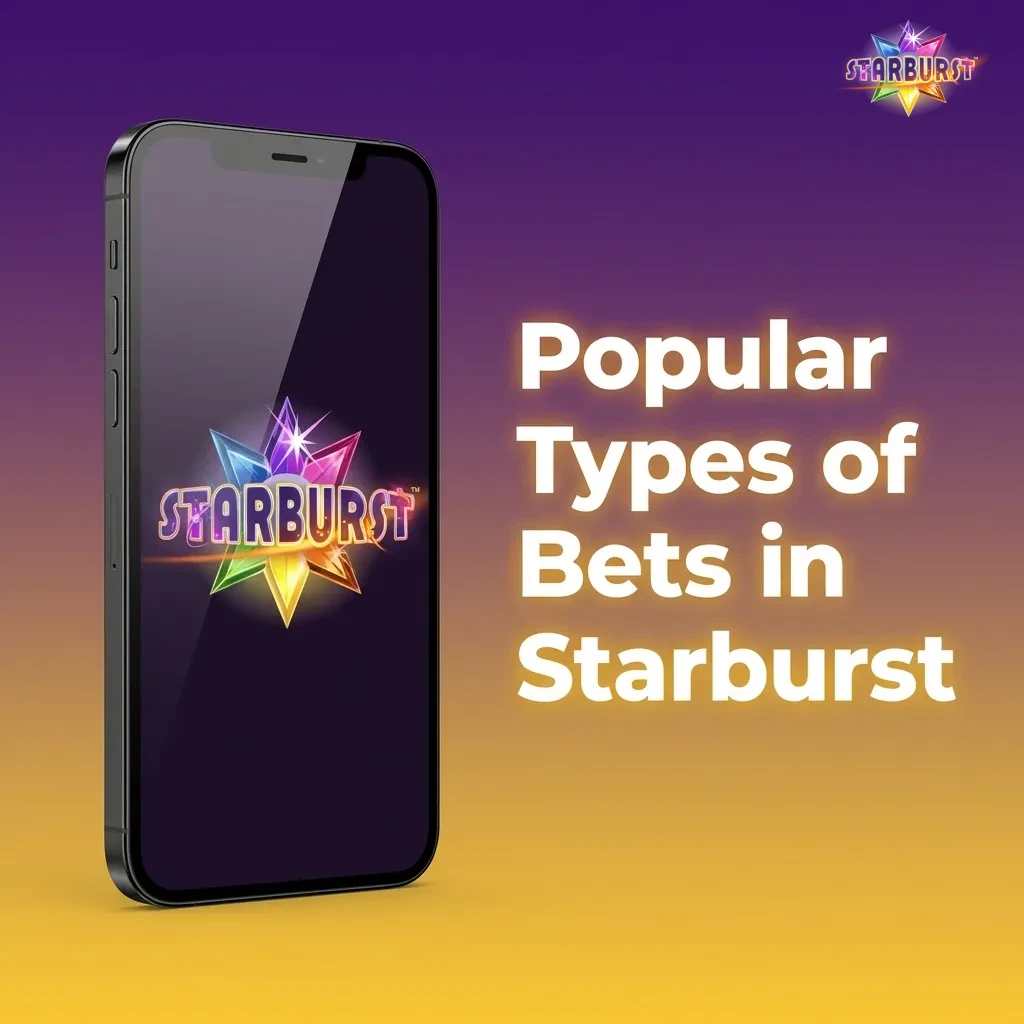 Colorful Starburst slot machine interface showing bet level controls, coin value settings, and autoplay options